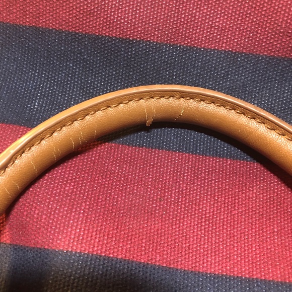 Tommy Hilfiger Rugby stripe Purse Bag Tote read - Picture 11 of 16